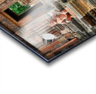 Ancient temple with intricate carvings and mythical guardian sta Acrylic print