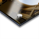 Burj Khalifa seen through ornate arch in Dubai cityscape Acrylic print