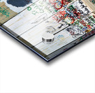 Separation wall in Bethlehem with a juice stand near graffiti Acrylic print