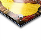 Senior man in yellow turban in Jaisalmer Rajasthan India Acrylic print