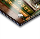 Grinder street shop in Palermo Sicily with shopkeeper Acrylic print