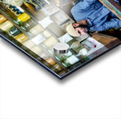 Market scene in Al Hamidiyah Souq showing spices and vendor in S Acrylic print