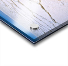 Expansive white salt flat with geometric patterns. Acrylic print