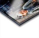 Children playing in a narrow street in Kathmandu Nepal during d Acrylic print