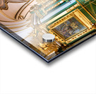 Visitors walk through the grand interior of St Acrylic print