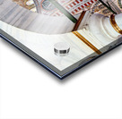 Visitors observe the interior of Fatih Mosque in Istanbul Acrylic print