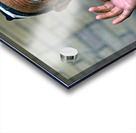 Elderly man showing hand gestures in Khiva Uzbekistan Acrylic print