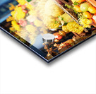 Person offers prayers at altar with fruits in Ho Chi Minh Acrylic print