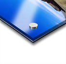 Danger sign for snowmobile traffic in Longyearbyen area Acrylic print