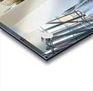 Inside Guggenheim Museum in Bilbao Spain with visitors walking Acrylic print