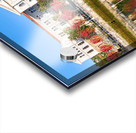 University building reflects in water in Bilbao Spain Acrylic print