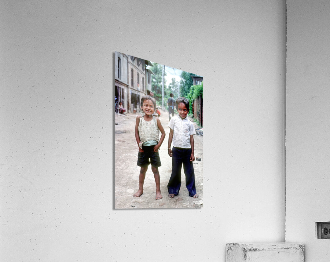 Nepal. Kathmandu. Two children Acrylic Print