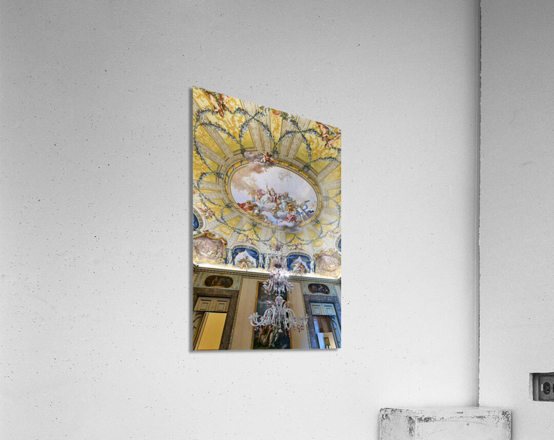 Caserta Campania Italy. The Royal Palace. The ceiling of Queen Maria Carolina apartment Acrylic Print