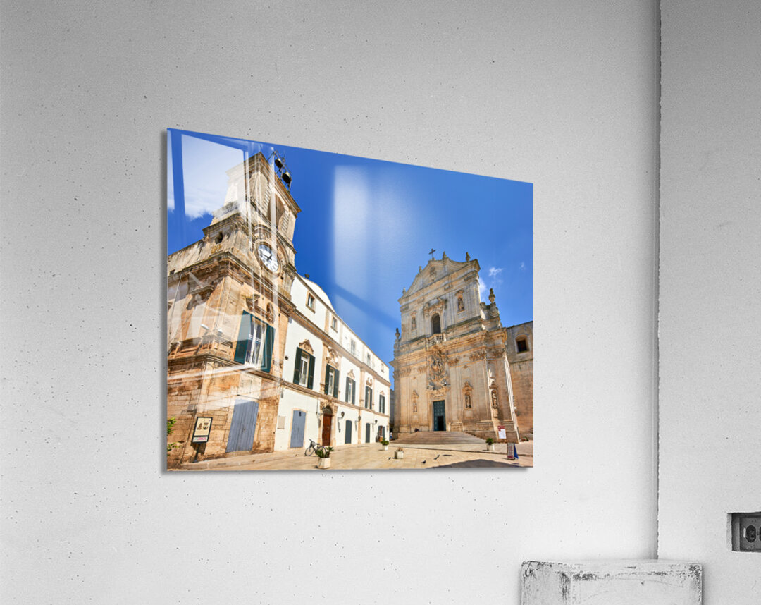 Apulia Puglia Italy. Martina Franca. Piazza Plebiscito and the Cathedral. Basilica S. Martino Acrylic Print