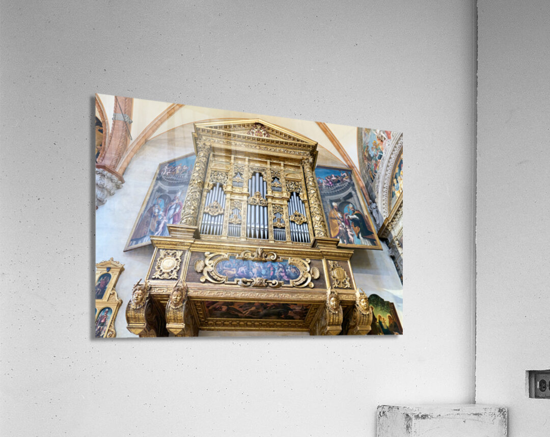 Verona Veneto Italy. Verona Cathedral Duomo di Verona. The organ Acrylic Print