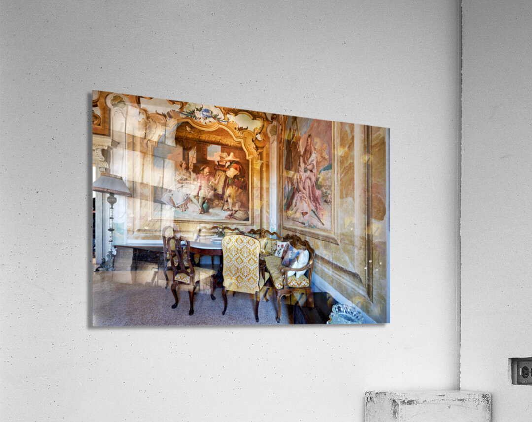 Vicenza Veneto Italy. The interiors of the Villa Valmarana ai Nani frescoed  by Giambattista and Giandomenico Tiepolo Acrylic Print