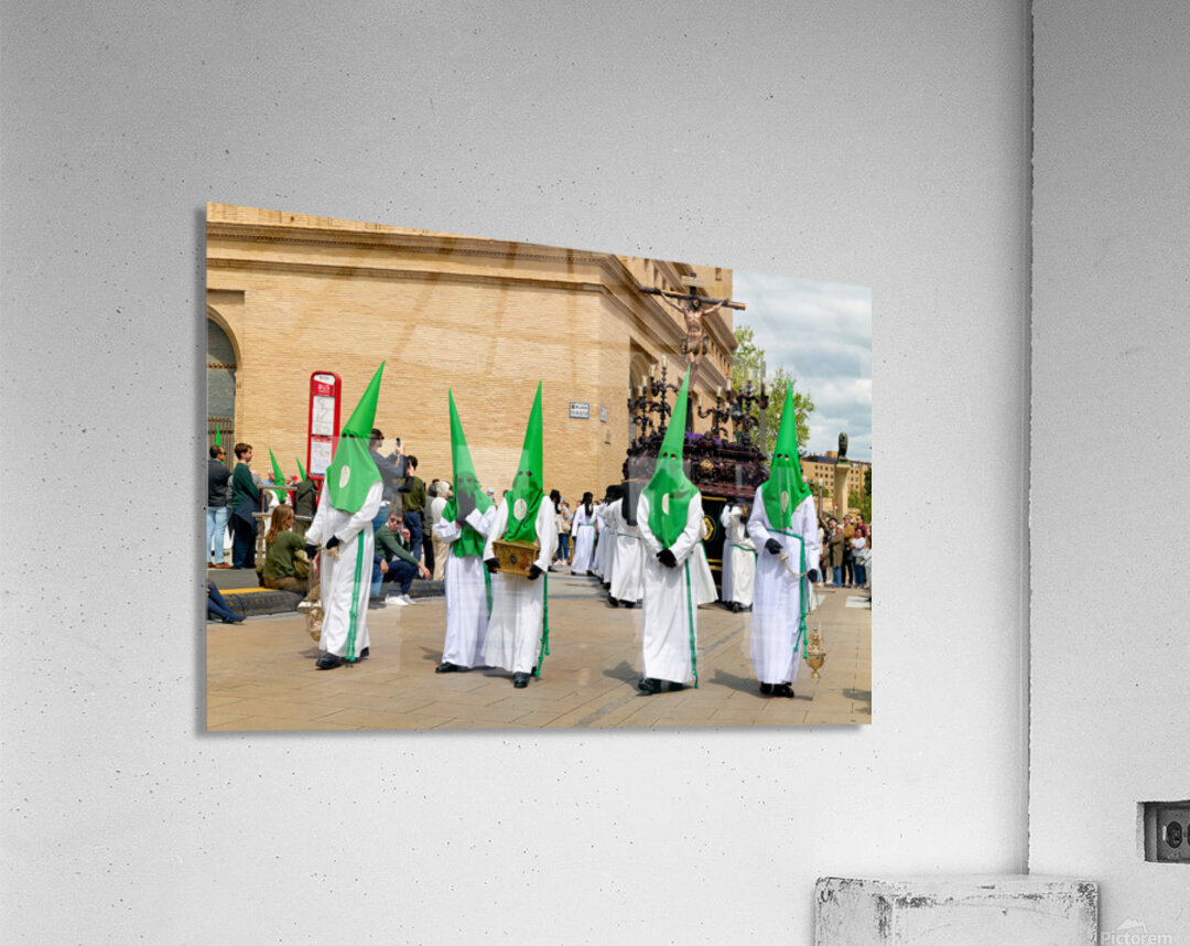 Zaragoza. Saragossa. Aragon. Spain.  Processions of the Easter Holy Week Acrylic Print