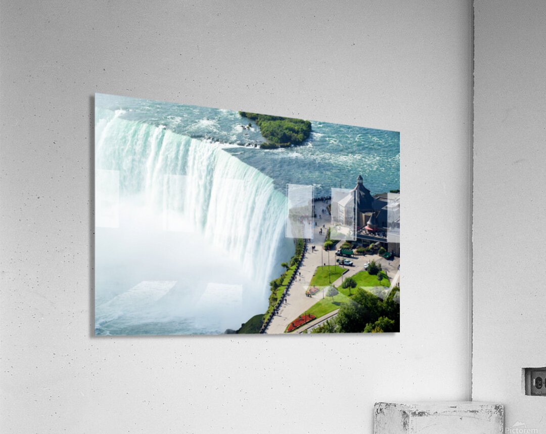 Iconic Niagara Falls viewing platform and visitor center. Acrylic Print