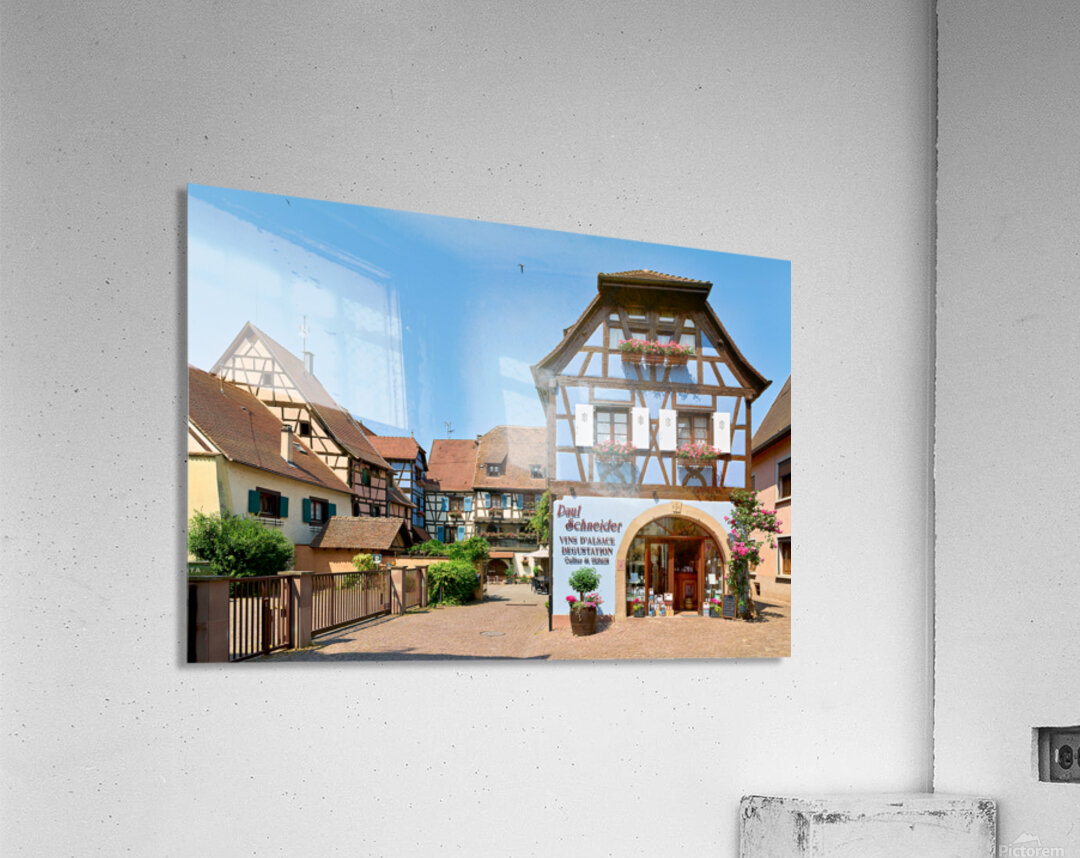 Timber framed houses in Eguisheim on the Alsace Wine Route Acrylic Print