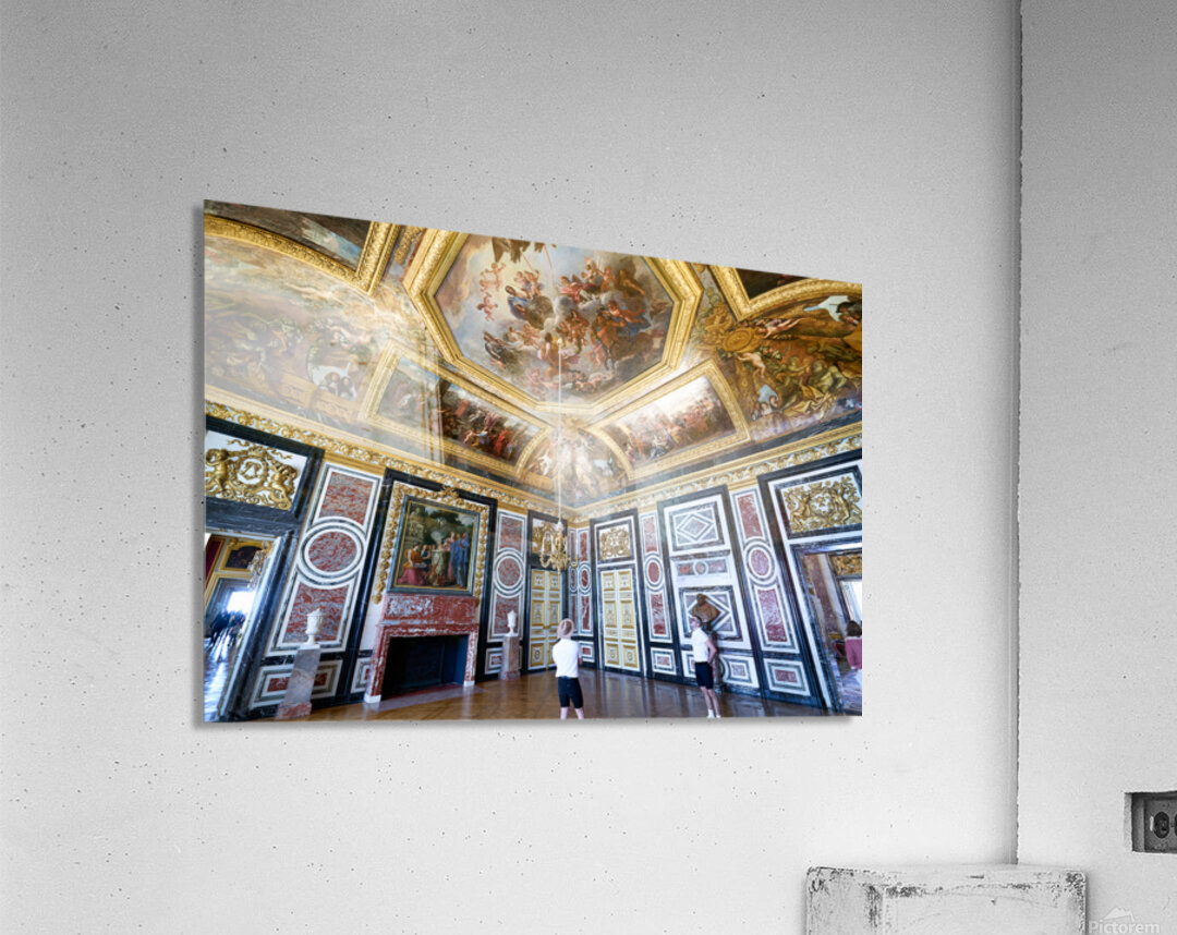 Two people explore the decorated room at the Palace of Versaille Acrylic Print