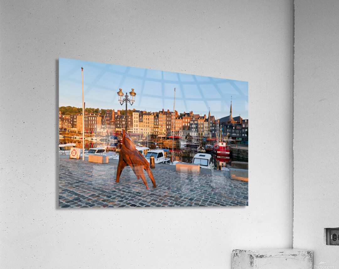 Sunrise at the harbour in Honfleur Normandy France Acrylic Print