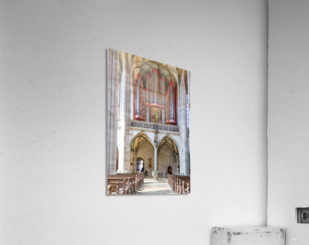 Organ and architecture in Saint Georges Minster in Dinkelsbuhl Acrylic Print