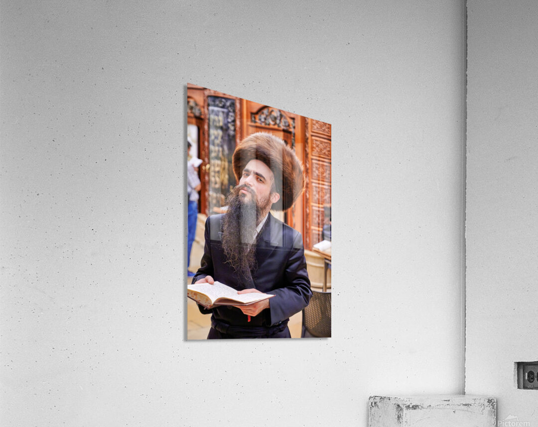 Orthodox Jews pray at the Wailing Wall in Jerusalem Israel Acrylic Print