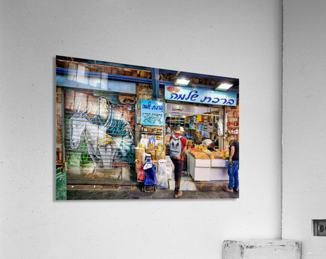 Market scene in Mahane Yehuda Market Jerusalem Israel Acrylic Print