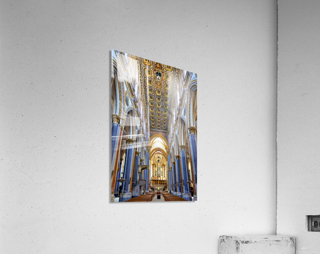 Gothic church interior of San Domenico Maggiore in Naples Campan Acrylic Print