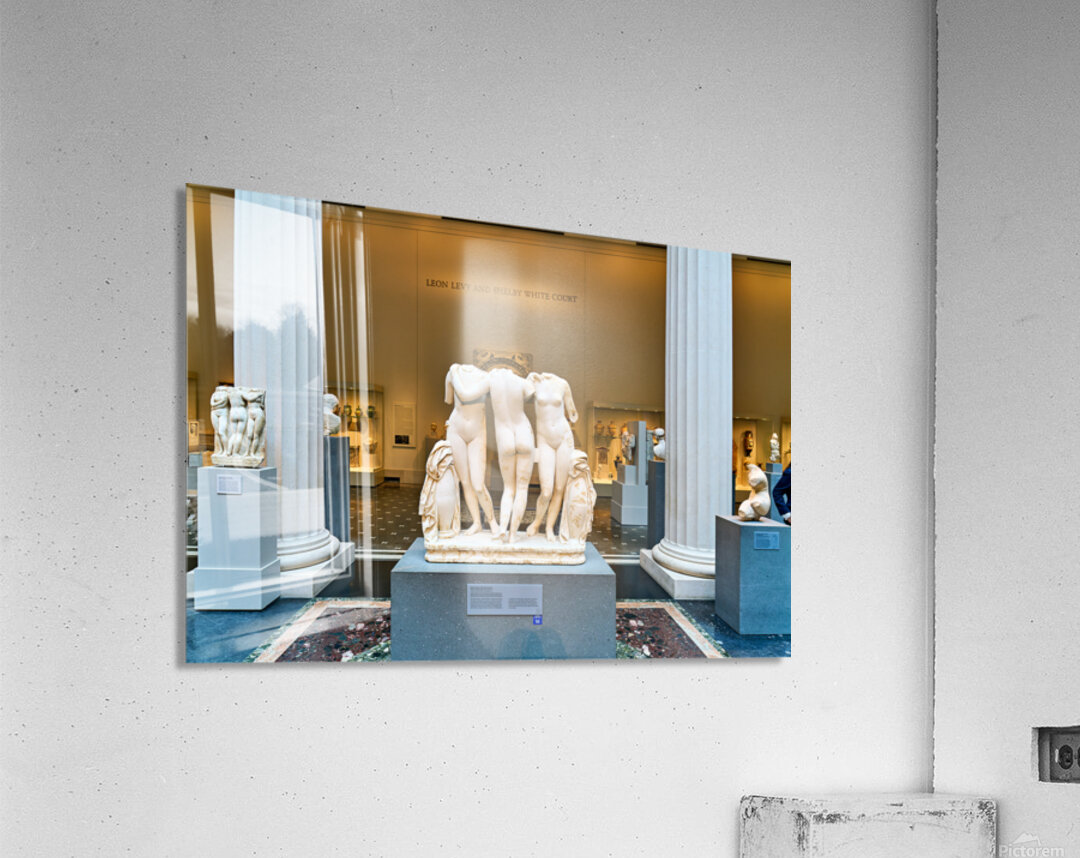 Marble statue of three Graces displayed in Metropolitan Museum o Acrylic Print