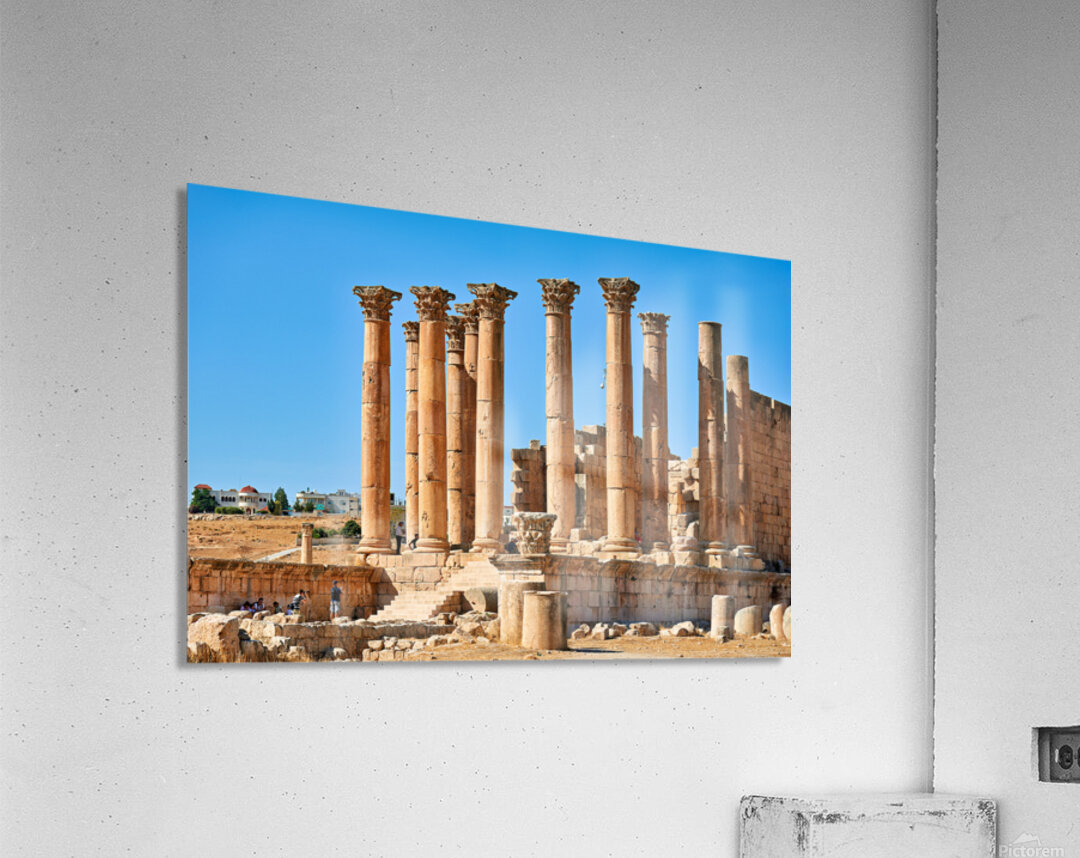 Ruins of ancient columns at Gerasa in Jordan during daytime Acrylic Print