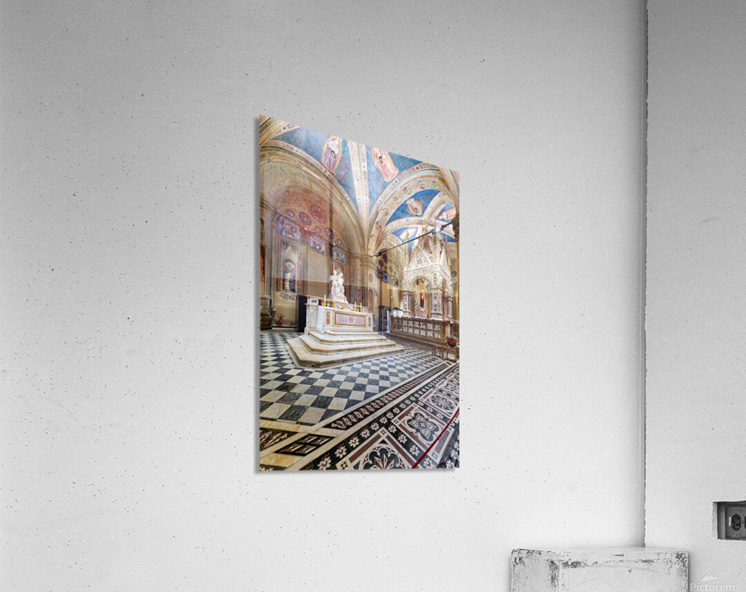 Orsanmichele gothic church interior in Florence Tuscany Italy Acrylic Print