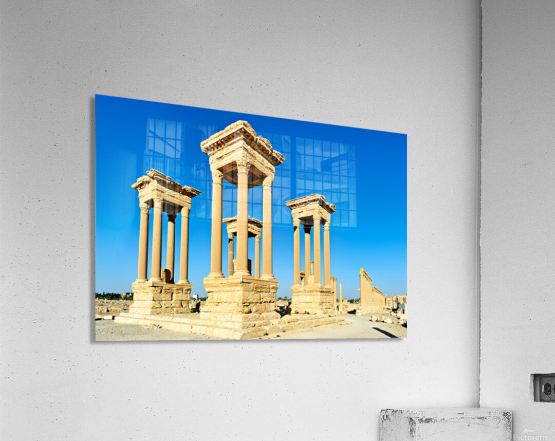 Tetrapylon structure in the ancient city of Palmyra in Syria Acrylic Print