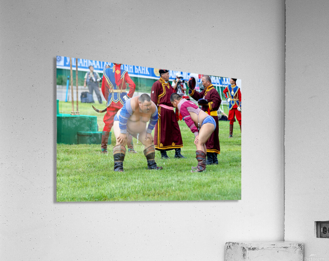 Wrestling games at Naadam festival in Ulaanbaatar Mongolia Acrylic Print