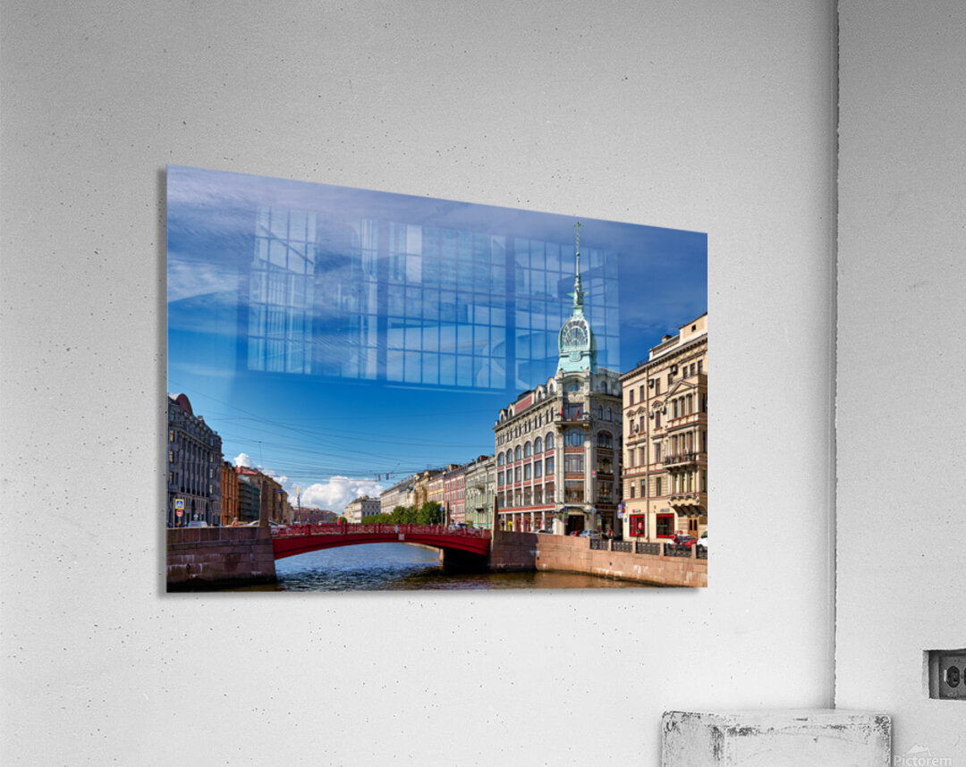 Historic buildings line the Moyka River in St. Petersburg Acrylic Print
