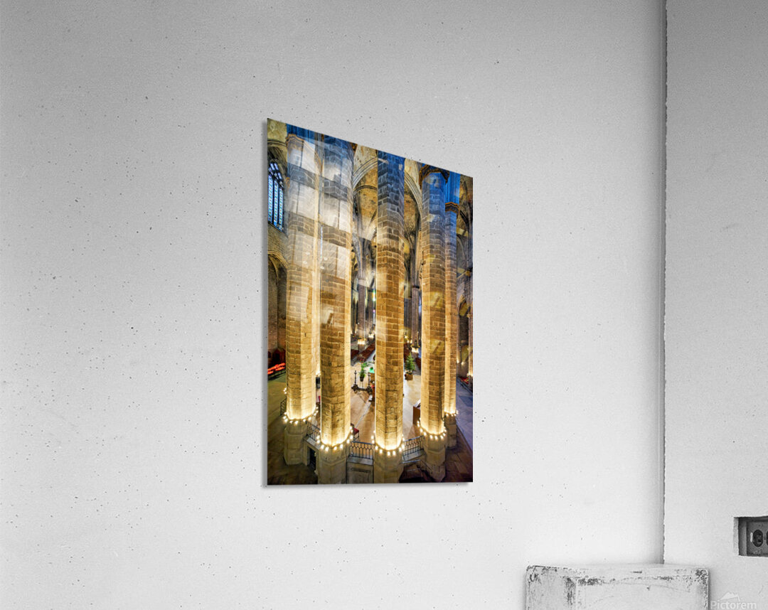 Visit to Santa Maria del Mar church in Barcelona Spain Acrylic Print