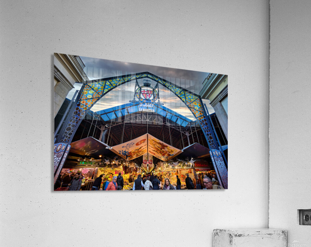 Entrance of Mercat de Sant Josep de la Boqueria in Barcelona Acrylic Print