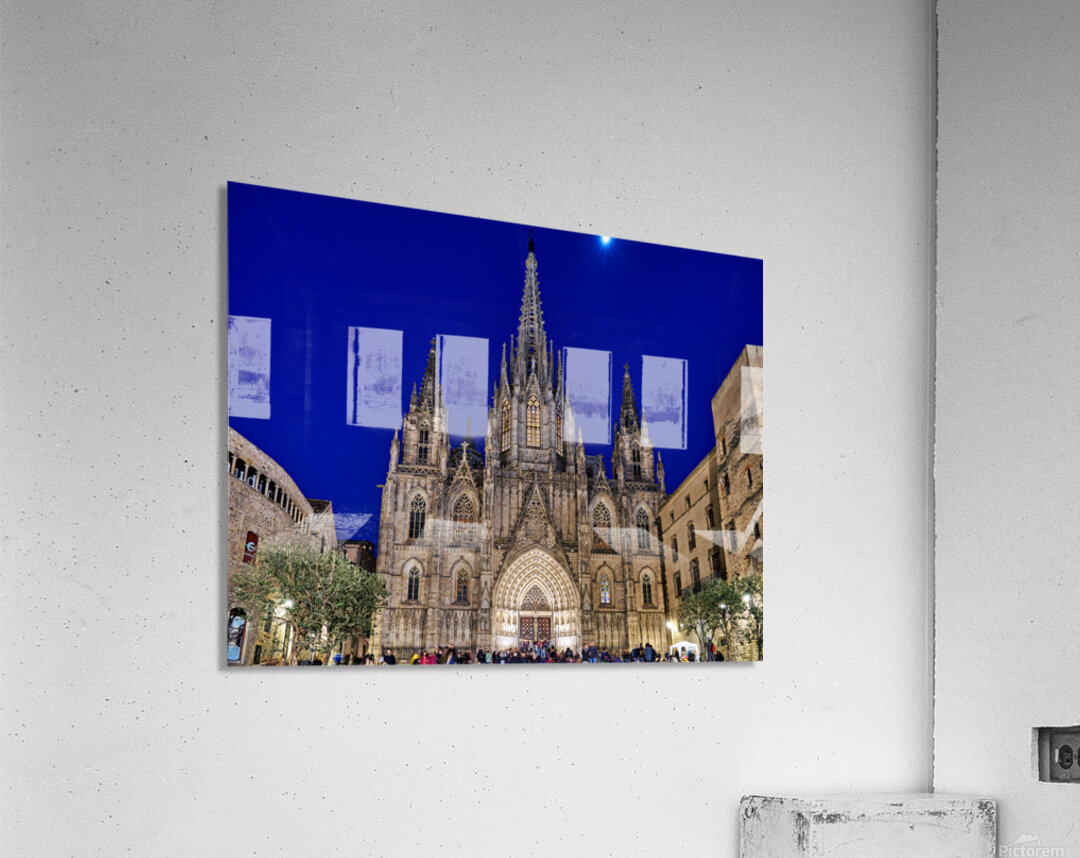 Cathedral of the holy cross and saint eulalia in barcelona Acrylic Print