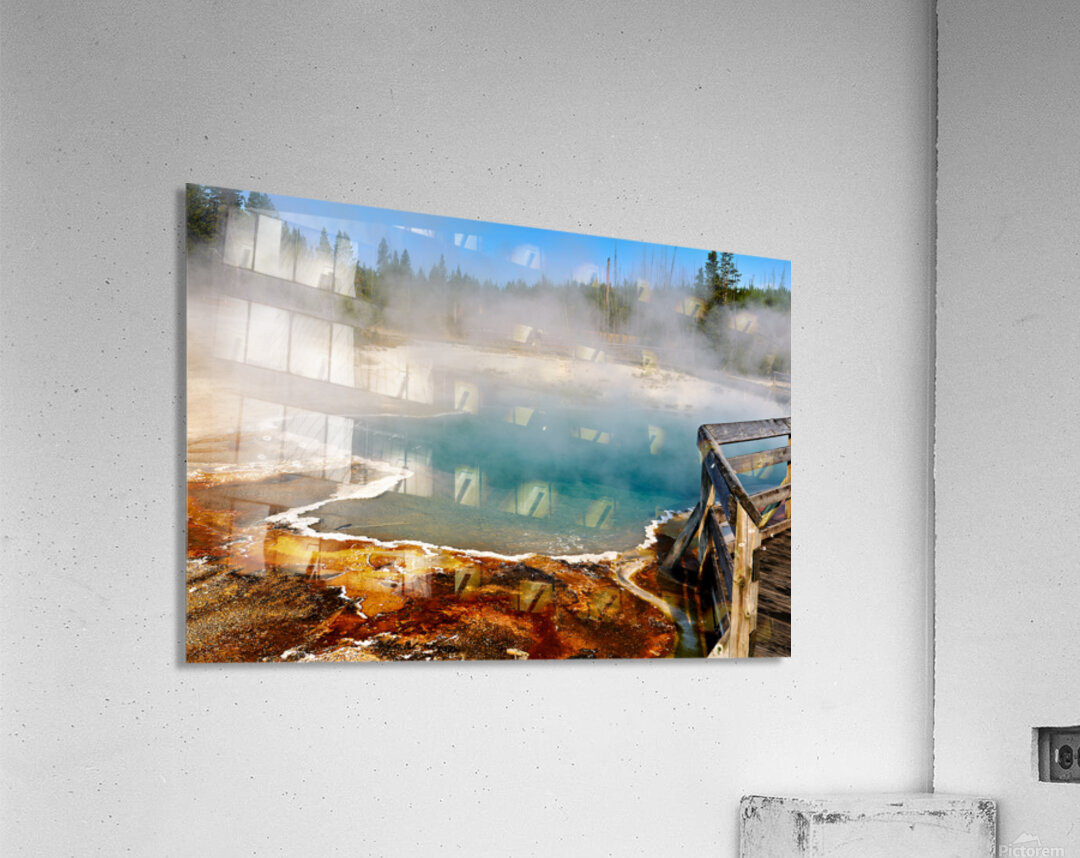 View of abyss pool in yellowstone national park usa Acrylic Print