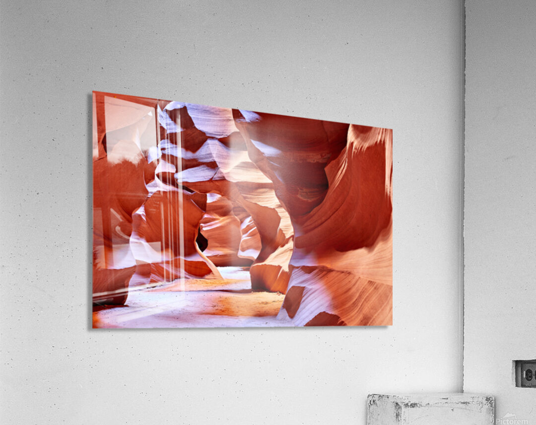 Exploring the winding paths of Antelope Slot Canyon in USA Acrylic Print