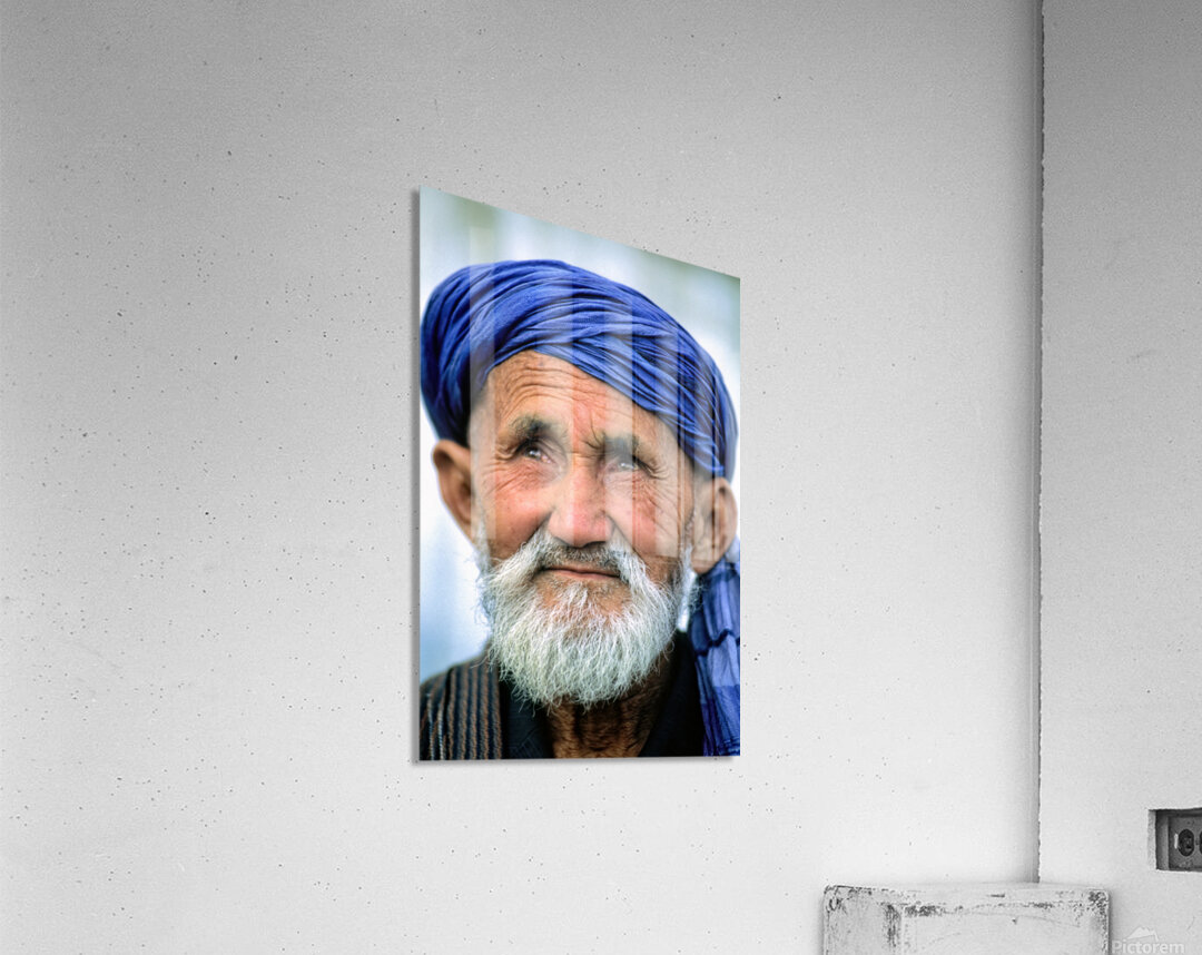 Portrait of an old man in Khiva Uzbekistan Acrylic Print