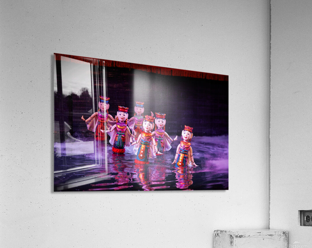 Water puppetry performance in Hanoi Vietnam Acrylic Print