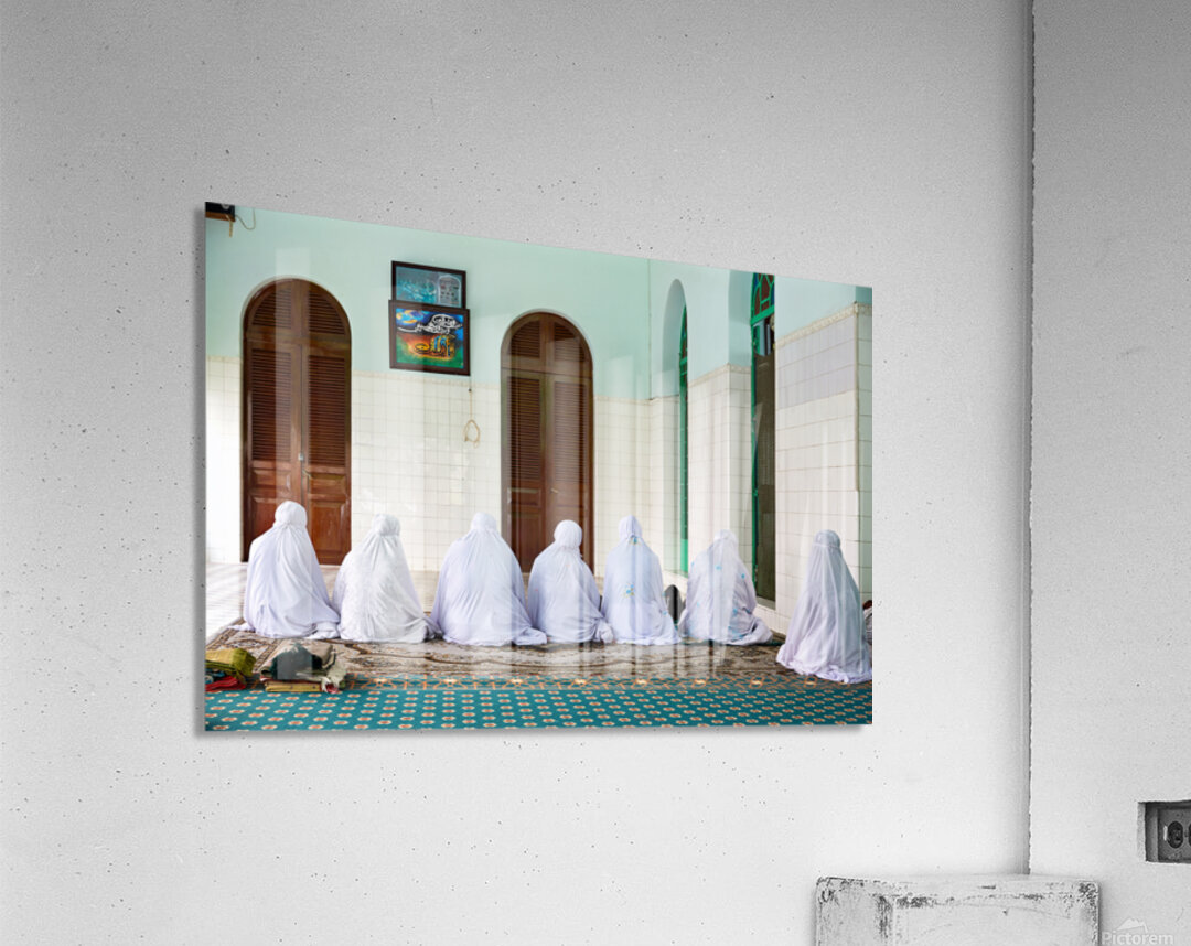 Women pray in a mosque in Ho Chi Minh City Vietnam Acrylic Print