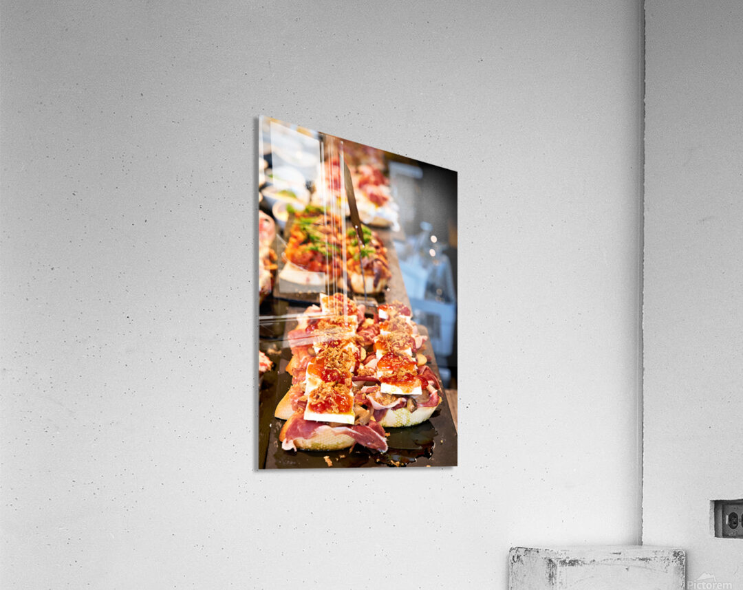 Basque pintxo snacks served in Bilbao Spain Acrylic Print