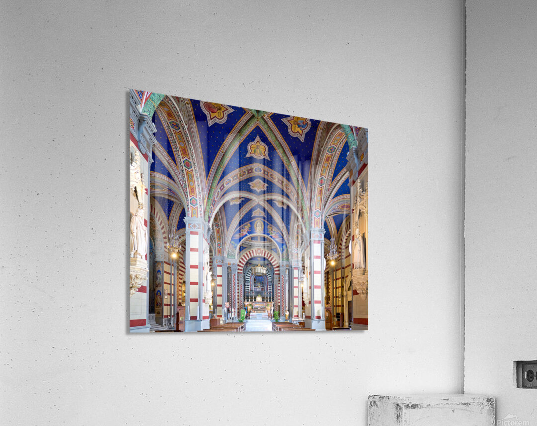 Basilica Santa Margherita interior in Cortona Italy Acrylic Print