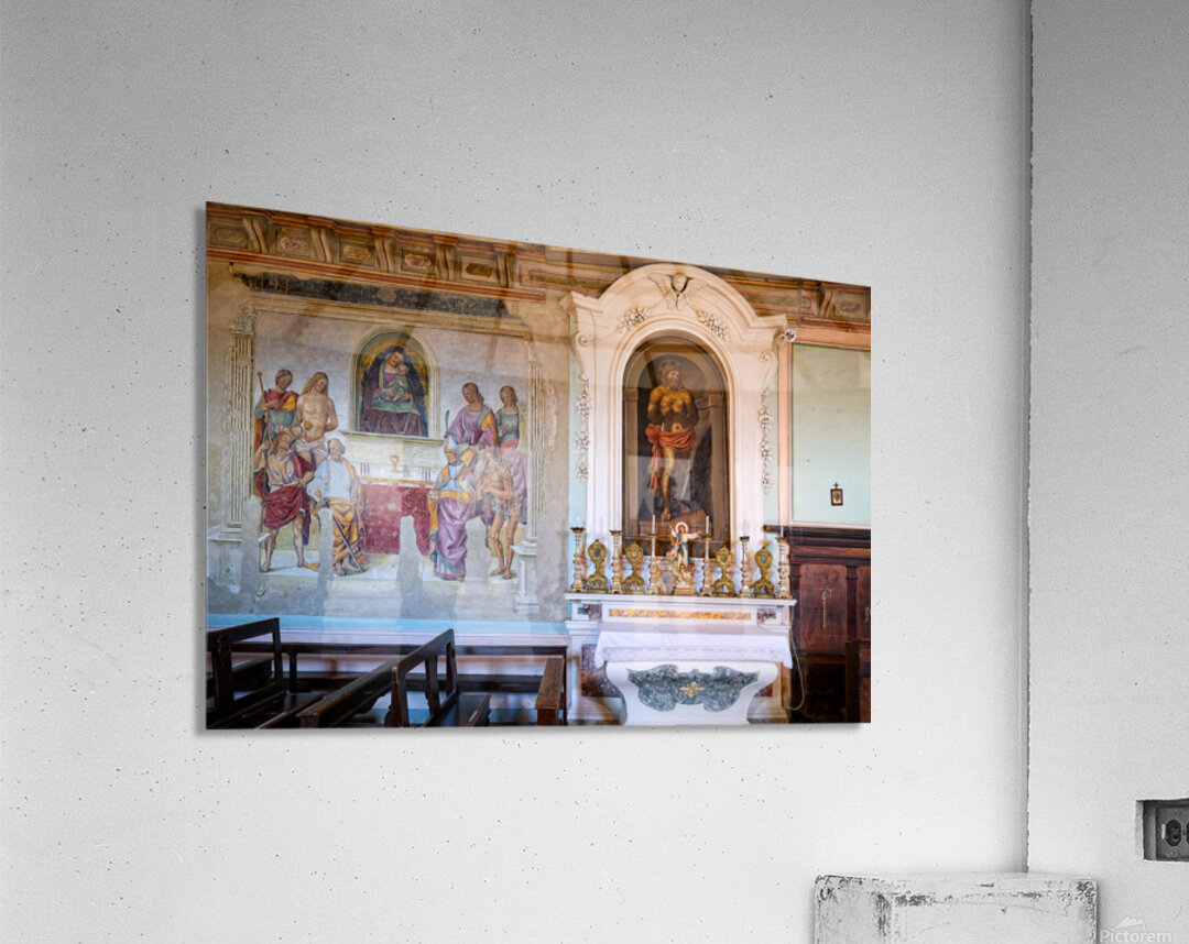 Historical paintings in San Niccolo church in Cortona Italy Acrylic Print