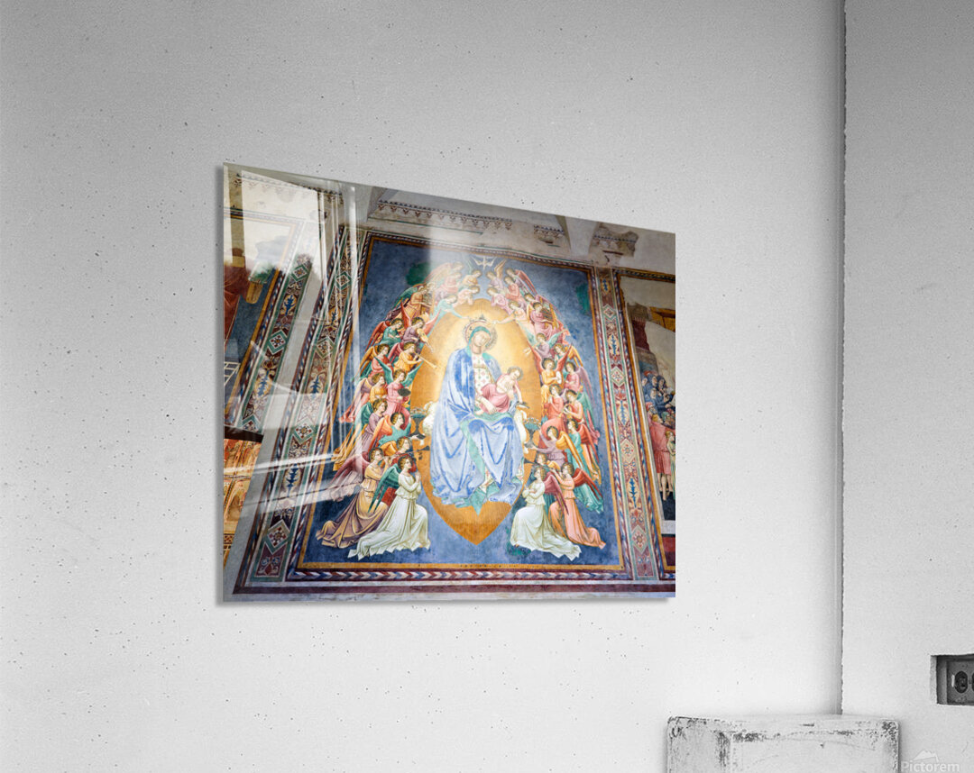 Fresco of madonna with child in san lorenzo church italy Acrylic Print