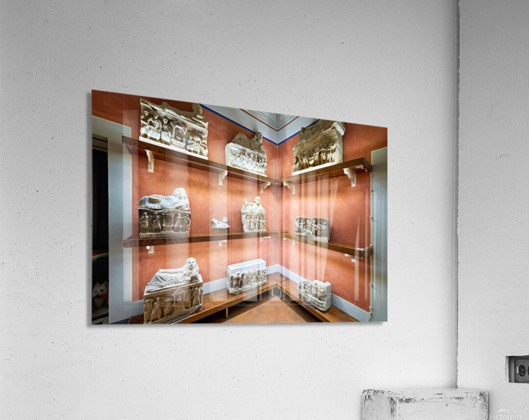 Exploring cinerary urns at Guarnacci Museum in Volterra Acrylic Print
