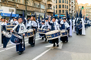 Procession of easter holy week in zaragoza spain