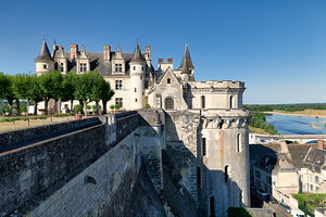 Chateau dAmboise stands tall by the Loire River in France
